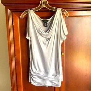 Like new Medium WHBM grey silk top